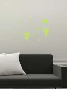 13 piezas Pegatina de pared con patrón de Cupido brillante en oscuro - Verde - Ver 6
