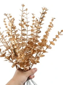 3入組17.71英寸人造金屬質感假植物用於婚禮派對家居DIY裝飾 - 金色 - 查看 6