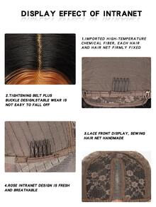 13*1 T-Part Lace Long Straight Synthetic Wig - Multicolor - View 5