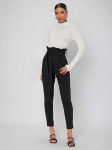 RueChic Solid Mock Neck Tee - White - View 4