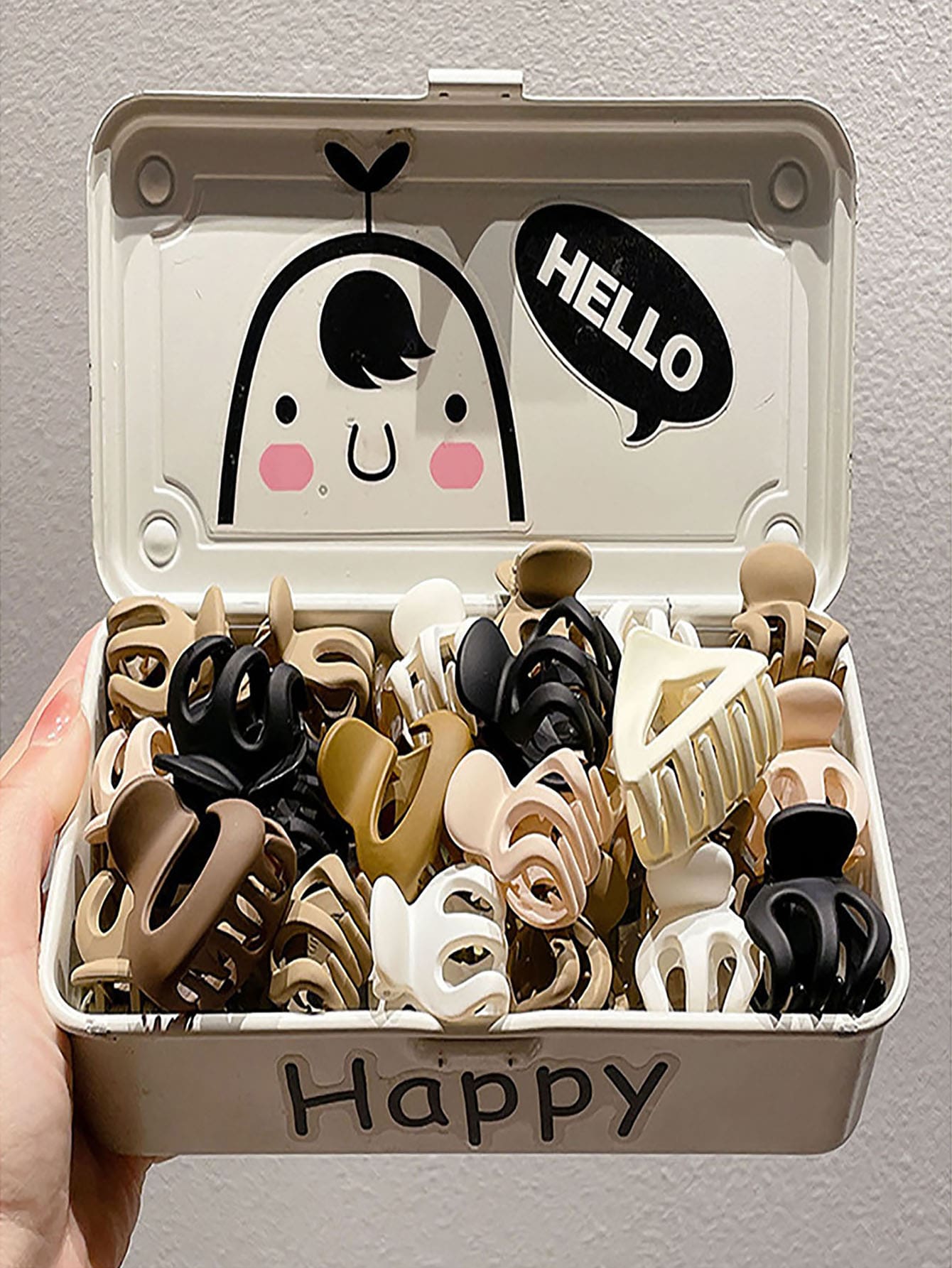 1 Kẹp Tóc Đuôi Ngựa Cao Dễ Thương Với Thiết Kế Hình Hoa Để Cố Định Tóc Phồng Và Chống Chảy Xệ, Phụ Kiện Tóc Cho Nữ (Màu Sắc Ngẫu Nhiên, Không Hộp) - Nhiều màu - Xem 1