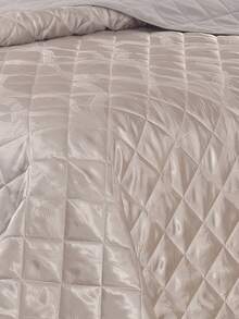 Solid Quilted Bedspread Set Without Filler - Dusty Pink - View 3