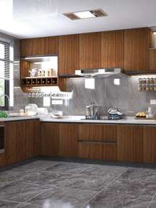 1m/3m/5m 胡桃木纹背景装饰纸用于橱柜桌椅翻新或墙壁墙纸，翻新贴纸剥离墙板，墙纸，壁纸，春季装饰物品让您的家焕然一新，拉玛装饰贴纸 - 棕色 - 查看 5