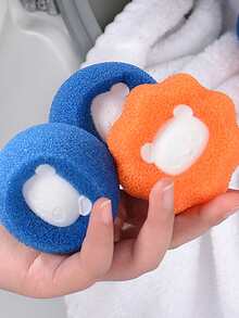 3 piezas Bola de lavandería panda de dibujos animados cabeza - Multicolor - Ver 1