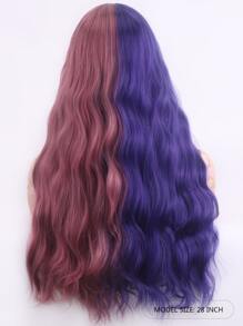 Bộ tóc giả tổng hợp cosplay xoăn dài hai tông màu có tóc mái - Nhiều màu - Xem 2