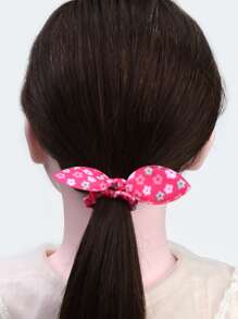 20pcs Teen Girls Random Bow Decor Scrunchie - Multicolor - View 7