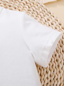 嬰兒3入組四分之一按鈕T恤 - 彩色 - 查看 5