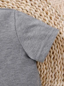 嬰兒3入組四分之一按鈕T恤 - 彩色 - 查看 7