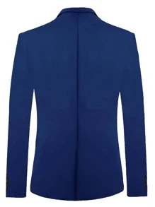 Blazer vá túi cổ ve áo nam - Màu xanh hải quân - Xem 2