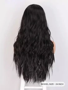 释放你内心的女神气质：奢华耐热波浪假发——浓密丰盈，日夜皆宜的迷人造型 - 黑色 - 查看 2