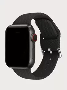 素色錶帶適用於Apple Watch - 黑色 - 查看 1