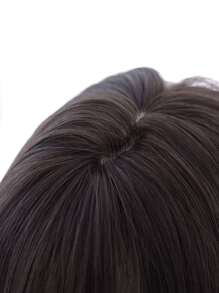 1 Piece Synthetic Heat-Resistant Hairpiece In Black Brown Long Curly Wig, 26 Inches Long, Made From Fiber, Suitable For Daily Use, Natural And Realistic False Hairpiece.