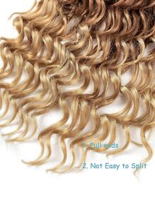 Box Braids Crochet Hair with Curly Ends, Bohemian Hippie Braids Pre-looped Messy Goddess Box Braids Hair, Ombre Synthetic Braiding Hair Extension for Woman - Multicolor - View 3