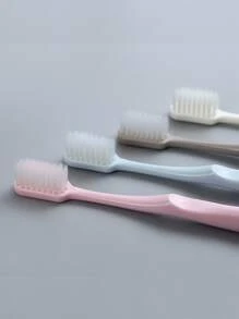 4 piezas Cepillo de dientes liso de plástico - Multicolor - Ver 2