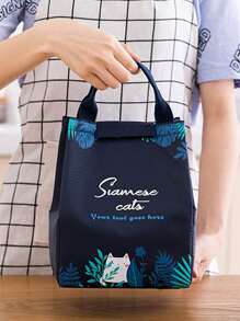 1pc Letter Graphic Lunch Bag - Multicolor - View 2