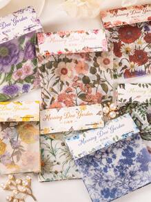 have a good day 30pcs Flower Pattern Random Decorative Craft Paper - Multicolor - View 1