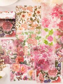 have a good day 30pcs Flower Pattern Random Decorative Craft Paper - Multicolor - View 2