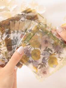 have a good day 30pcs Flower Pattern Random Decorative Craft Paper - Multicolor - View 3