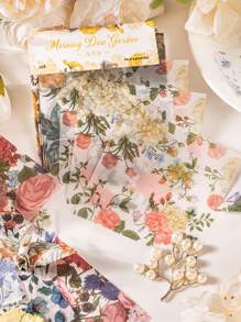 have a good day 30pcs Flower Pattern Random Decorative Craft Paper - Multicolor - View 4