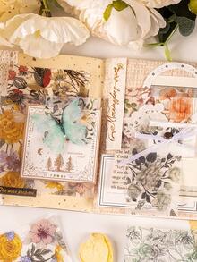 have a good day 30pcs Flower Pattern Random Decorative Craft Paper - Multicolor - View 5