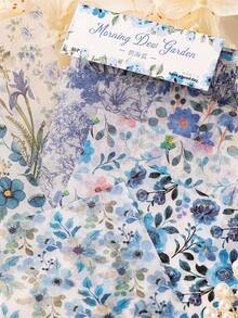 have a good day 30pcs Flower Pattern Random Decorative Craft Paper - Multicolor - View 6