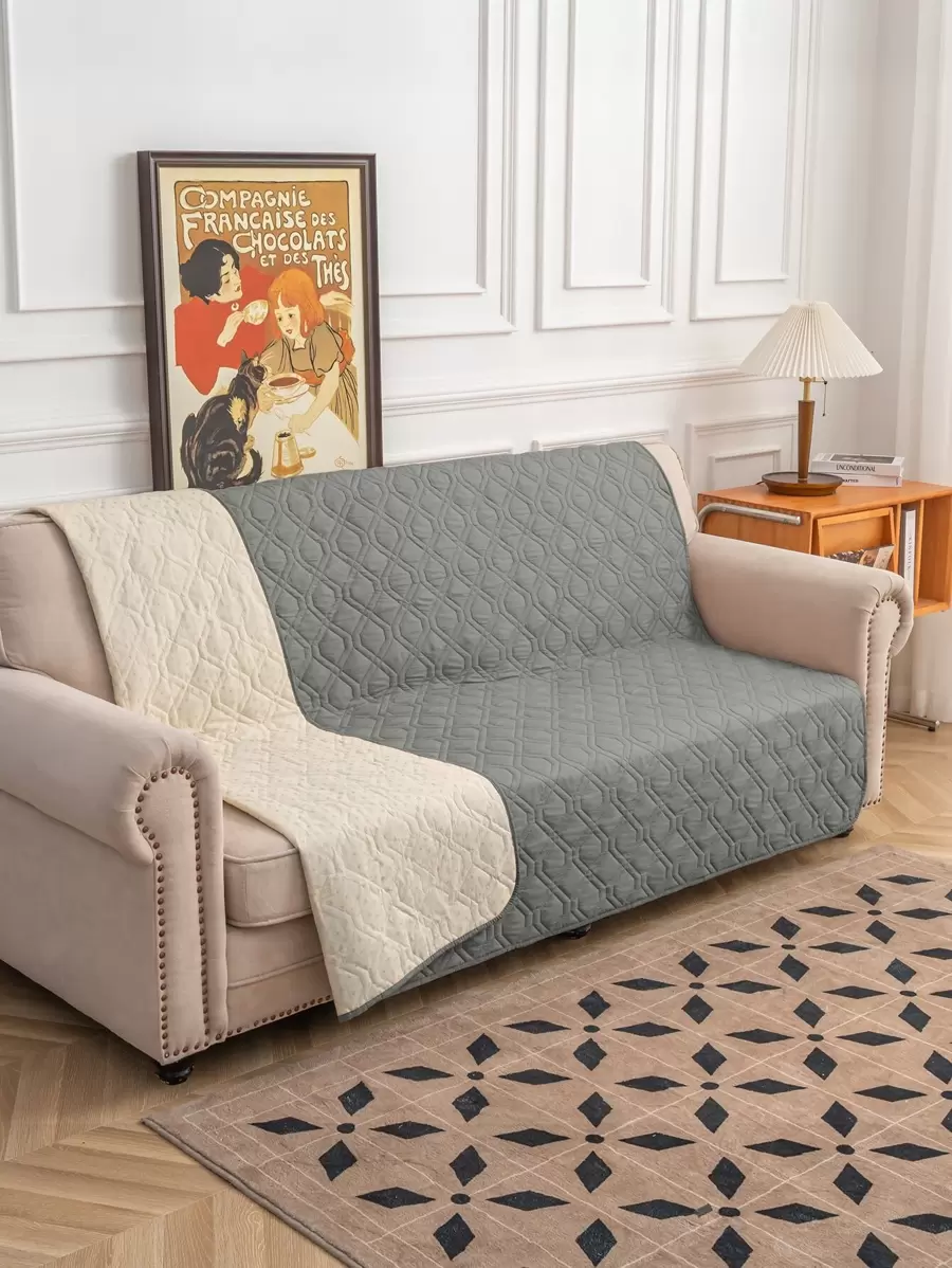 1入組雙色防水沙發巾 - 彩色 - 查看 1