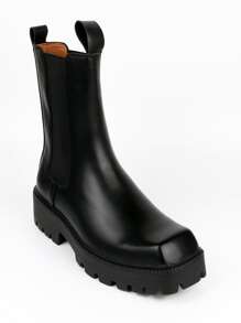 Men Square Toe Chelsea Boots - Black - View 4