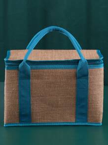 1 pieza Bolsa térmica unido en contraste portátil - Multicolor - Ver 1