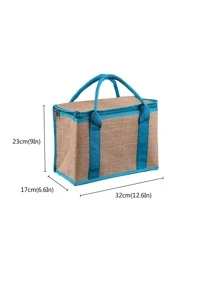 1 pieza Bolsa térmica unido en contraste portátil - Multicolor - Ver 3