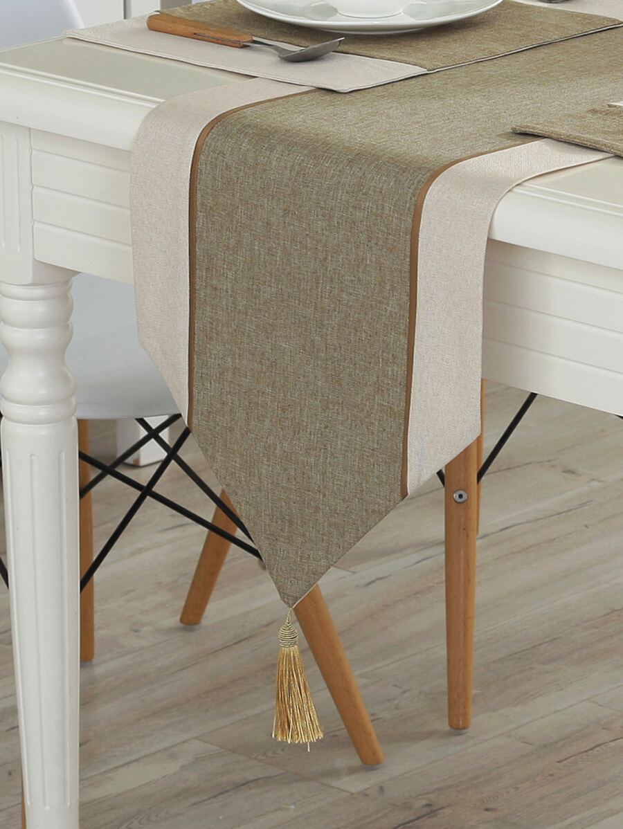 1PC Tua Rua Trang Trí Bàn Á Hậu - Màu vàng - Xem 1