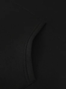 Manfinity Homme Nam Đồ họa Chữ cái Dây rút Lỏng lẻo phù hợp Hoodie - màu đen - Xem 3