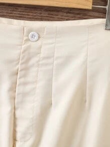 Girls Plicated Detail Carrot Trousers - Apricot - View 3