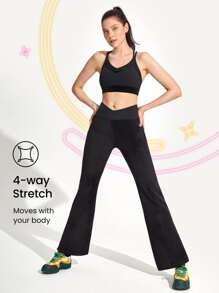 GLOWMODE Velvet Crush Light Support Sports Bra - Black - View 8