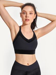 GLOWMODE Velvet Crush Light Support Sports Bra - Black - View 9