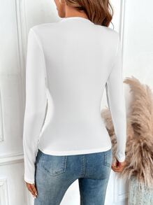 SHEIN Essnce Ruched Side Wrap Detail Tee