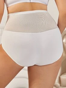 Plus Solid Simple Panty - White - View 2