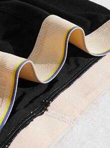 Men 3pcs Contrast Tape Waist Boxer Brief