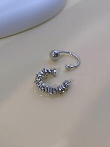 2pcs Ball Decor Ear Cuff - Silver - View 1