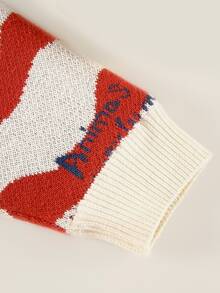 Niñas Jersey con patrón de dibujos animados de hombros caídos - Multicolor - Ver 6