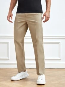 Manfinity Men Slant Pocket Suit Pants - Khaki - View 2