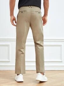 Manfinity Men Slant Pocket Suit Pants - Khaki - View 5