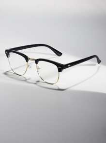 Men Metal Frame EyeGlasses Accessories - Black - View 1