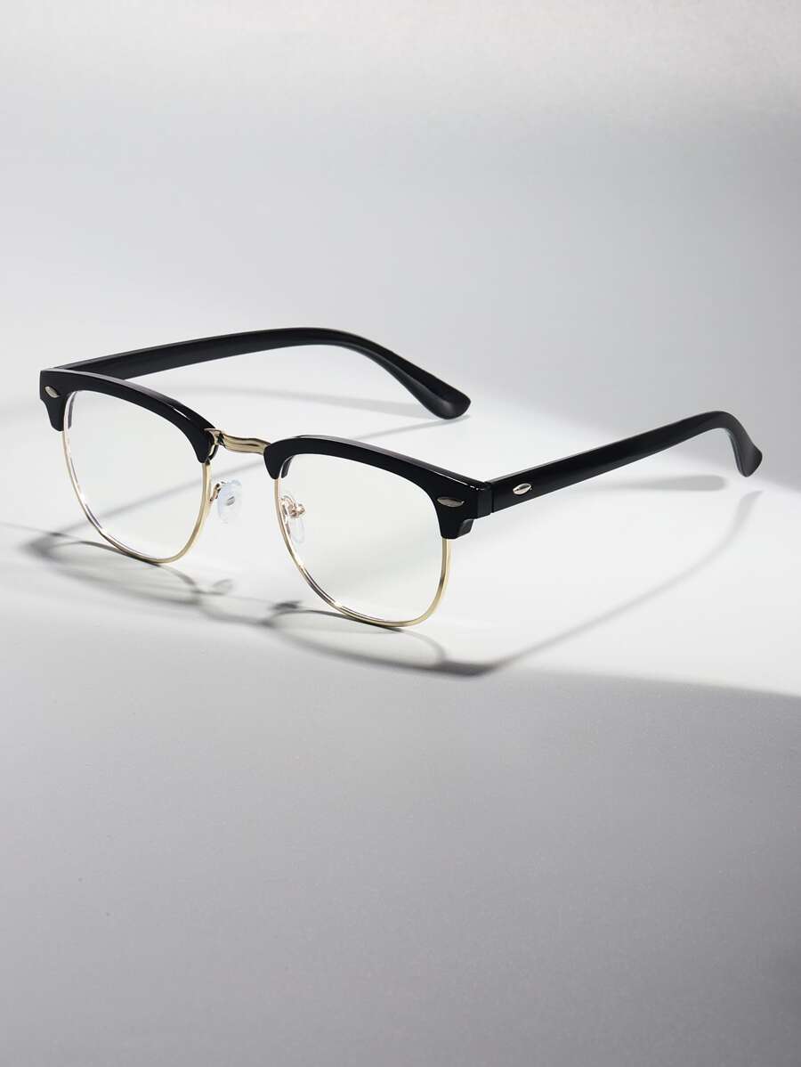 Men Metal Frame EyeGlasses Accessories - Black - View 1
