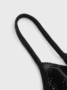 SHEIN MOD Star Print Draped Collar Cami Jumpsuit - Black - View 5