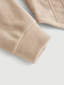 SHEIN MOD Capucha térmica unicolor pecho con fruncido de hombros caídos - Albaricoque - Ver 3