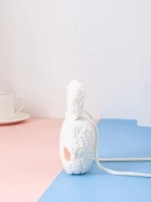 1 件可爱毛绒迷你斜挎包 - 可爱动物卡通设计，轻巧柔软，兔子和熊形状 - 完美的礼物