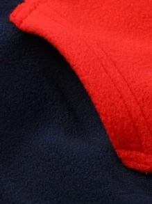 YINGZIFANG Toddler Boys Colourblock Zip Up Raglan Sleeve Hooded Jacket - Multicolor - View 4