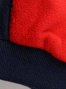 YINGZIFANG Toddler Boys Colourblock Zip Up Raglan Sleeve Hooded Jacket - Multicolor - View 5