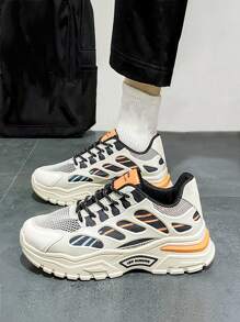 Men Lace-up Front Chunky Sneakers - Multicolor - View 3
