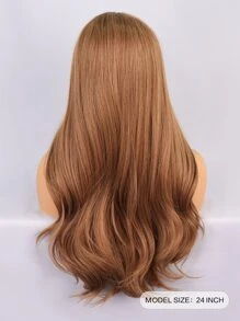 Long Body Wave Synthetic Wig - Light Brown - View 3